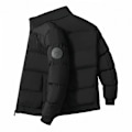 Miniatyrbilde 2 av 3: Vinterfrakk Herrefrakk Bomullsfrakk Varm Casual Lettvektsfrakk svart svart 7XL