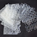 Miniatyrbild 5 av 6: 240st Dubbelsidigt False Nail Art Tejplim - Nagellim Transparent Transparent