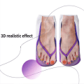 Miniatyrbilde 2 av 5: 1 par 3d mønster flip flop sokker Morsom sokk sommerdesign strømpe gave nyhet blue