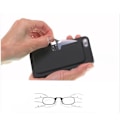 Pikkukuva 4 / 4: Legless Clamp Nose Reading Glasses för både män och quinnor Bärbar klibbig phone för att skicka ultratunna glasögonfodral Black 150