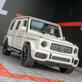 Pikkukuva 2 / 5: 1:32 s G63 G65 SUV Metallinen Leluauto Valetut Yksityiskohdat Maastoajoneuvo Simuloitu Ääni ja Valo Kokoelma Lasten Lahja white