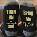 Miniatyrbilde 4 av 5: Julesokker, fritidssokker, julesokker, If Letter-sokker, bomullssokker, midtkalvesokker, sokker for menn og kvinner Christmas stocking black One size