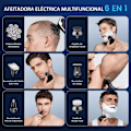 Miniatyrbillede 5 af 5: Hovedets barbermaskine til mænd, 8D 6 i 1 elektrisk barbermaskine, IPX7 vandtæt