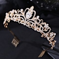 Miniatyrbillede 2 af 4: Bryllup brud tiara krone luksus krystal smykker