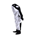 Miniatyrbillede 1 af 5: Hajformet sovepose tæppe tegneserie dyr jumpsuit flanel herre og dame hjem tøj haj pyjamas Black Whale Black Whale 210