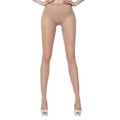 Miniatyrbillede 1 af 5: Forår Kvinder Tynde Strømpebukser Footed Tights Ensfarvet Stretchy Langstrømper By Skin Color