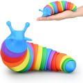 Pikkukuva 1 / 7: Fidget Slug Toys Kierrettävä aistinvarainen lelu satunnainen väri Slug random colorful