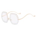 Pikkukuva 1 / 4: Rhinestone-aurinkolasit Naisten Eurooppa-amerikkalainen muoti isokehys Timanttinauhalliset lasit Personaliz Transparent transparent lens