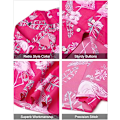 Pikkukuva 5 / 5: Miesten Havaiji-paita ja shortsit setti Regular Fit lyhythihainen rento funky ranta flamingo paita setti M M Pink