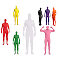 Miniatyrbillede 5 af 5: Festdragt Invisible Morph Suit Voksen Herre Dame Fuld Hvid White 170CM