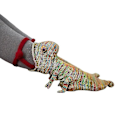 Miniatyrbillede 4 af 5: Strik Krokodillestrømper Dyrestrømpe Strikket Nyhed Vinter Varm julegave Chameleon Socks