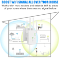 Miniatyrbilde 5 av 8: WiFi-repeater 1200 Mbps, WiFi-signalforsterker Dual Band 2,4 GHz og 5 GHz WiFi-nettverksforlenger med lang rekkevidde
