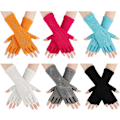 Miniatyrbillede 1 af 5: 6 par unisex halvfingerhandsker varme