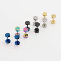 Miniatyrbilde 2 av 5: Øredobber, stålskrue flat bakskive 5 par (5MM)
