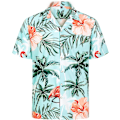 Pikkukuva 2 / 5: Miesten Havaiji-paita ja shortsit setti Regular Fit lyhythihainen rento funky ranta flamingo paita setti XL XL Green Palm
