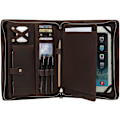 Miniatyrbild 1 av 5: Läderportfölj för Ipad Pro 11 2021 3:e/2:a/1:a generationen med pennhållare, äkta läder Business Notepad Legal Pad Notebook Portfolio med Z