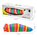 Pikkukuva 2 / 7: Fidget Slug Toys Kierrettävä aistinvarainen lelu satunnainen väri Slug random double color