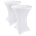 Miniatyrbild 1 av 4: Stretch överdrag för barbord - elegant barbordsöverdrag för bistrobord antracit vit 60cm - Set om 2