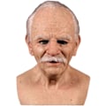 Miniatyrbilde 1 av 5: Halloween Gammel Mann Hodeplagg, Realistisk Silikonmaskerade Helhode Vanskelig Rekvisitt White Beard With Hair