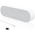 Miniatyrbillede 1 af 7: Computerhøjttalere, USB Bærbar Computerhøjttaler, Mini Lydbjælke med 3D Surround Stereo til Laptop, PC, Bærbar computer, Skrivebord - Plug and Play (Hvid) White
