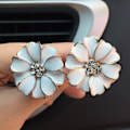 Miniatyrbilde 2 av 5: 2-pakning Daisy Flowers Biltilbehør Søte Bil Luftfriskere Bling Diamant Luftventilklemmer Bilinteriør (rosa)