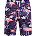 Pikkukuva 3 / 5: Miesten Havaiji-paita ja shortsit setti Regular Fit lyhythihainen rento funky ranta flamingo paita setti L Purple Flamingo Leaf
