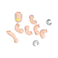 Miniatyrbillede 1 af 4: Sko Charms Sjove Realistiske Tæer Charms Træsko Sko Dekoration 7 Tæer + 2 Ringe Charms Tilbehør Til Kvinder Mænd Sjove unormal formet tå gave
