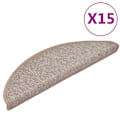 Miniatyrbilde 2 av 8: Trappetrinnmatter 15 stk. lysebrun 56x17x3 cm Brown Brun