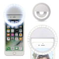 Miniatyrbillede 1 af 10: Clip-On Selfie Lampe til Smartphone LED Ring Light hvid white