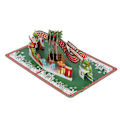 Miniatyrbillede 8 af 8: Håndlavet 3D julekrans lykønskningskort med kuvert, perfekt til julehilsner