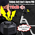 Miniatyrbilde 7 av 8: Oppladbar sykkelalarm med fjernkontroll 110dB Svart Sort