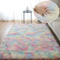 Miniatyrbillede 1 af 2: Bløde Regnbue Tæpper til Børneværelse Bløde Tæpper Stue Børn Babyværelse Børnehave Legeværelse Sød Indretning Tæppe Tie Dye Regnbue Tie Dye Rainbow 120x200cm