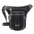 Midjeväska Fanny Pack Mode Gothic Läder Shoulder Crossbody Messenger Motorcykelväskor