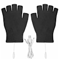 Miniatyrbillede 1 af 4: Vanter med Varmeplader / Vanter / Handsker / Fingerløse Vanter Sort Black one size