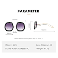 Pikkukuva 2 / 4: Rhinestone-aurinkolasit Naisten Eurooppa-amerikkalainen muoti isokehys Timanttinauhalliset lasit Personaliz Transparent transparent lens
