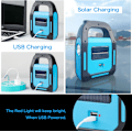 Miniatyrbilde 3 av 7: 1-pakke 3-i-1 Sol- og USB-ladbare Supersterk COB LED Campinglampe, Lading for Enhet, Vanntett Nødfakkel LED-lampe