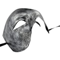 Miniatyrbild 4 av 5: Mask för män Halloween Phantom of the Opera Masquerade Mask Silver