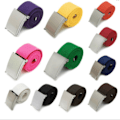 Miniatyrbilde 2 av 2: Belte i svart canvas stoff belte unisex justerbar lengde Svart