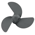 Miniatyrbild 1 av 4: Propeller 7 1/4 tum X 4 3/4 tum för Honda Bf2 / Bf2.3 Hp (grå)