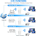 Miniatyrbillede 6 af 8: WiFi-repeater 1200 Mbps, WiFi-signalforstærker Dual Band 2,4 GHz og 5 GHz WiFi-netværksforlænger med lang rækkevidde
