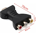 Miniatyrbild 5 av 5: HDMI till 3rca adapter, vit röd gul adapter HDMI till AV videokabel, röd vit ljudomvandlare portabel gul