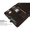 Miniatyrbillede 4 af 5: Læderportefølje til Ipad Pro 11 2021 3./2./1. generation med blyantholder, ægte læder Business Notesblok Legal Pad Notebook-portefølje med Z