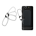 Pikkukuva 1 / 4: Legless Clamp Nose Reading Glasses för både män och quinnor Bärbar klibbig phone för att skicka ultratunna glasögonfodral Black 150