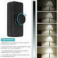 Miniatyrbilde 3 av 5: 3-100W LED bakdimmer (roterende variator), brukes for dimbare LED, glødelampe, halogenlampe, 220-240V, ENTRUCTER CE, Svart