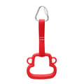 Gymnastikring för barn ABS Monkey Style Pull Up Ring med hängrem Utomhus Barnklättringsutrustning Röd