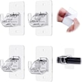 Miniatyrbild 4 av 7: Självhäftande gardinstångskrok för enkel installation, borrfritt gardinstångsfäste spikfria justerbara krokar för heminredning på släta ytor (8-pack)