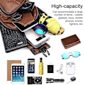 Miniatyrbillede 5 af 5: Diagonal mænds taske Usb Charging Pu brysttaske Simpel mænds Casual Trend skuldertaske brown