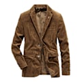 Miniatyrbillede 2 af 5: Vintage blazer til afslappet fløjlsdragt til mænd brun brown 2XL