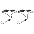 Miniatyrbillede 6 af 6: 2-pack anti-laserglas rött lys Skyddsglas LED sort