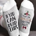 Miniatyrbillede 2 af 5: Julestrømper, fritidsstrømper, julesokker, If Letter-sokker, bomuldsstrømper, midtkalvestrømper, strømper til mænd og kvinder Christmas stocking red One size